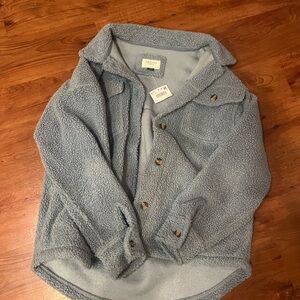 American Eagle Outfitters Blue Teddy Jacket